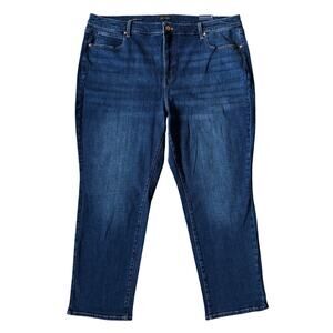 Talbots Jeans Straight Leg High Waist Full Length Denim Classic Normcore